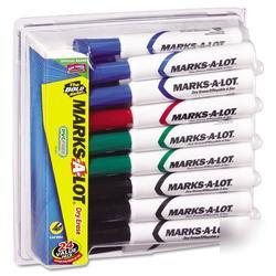 New desk style dry erase markers, chisel tip, assort...