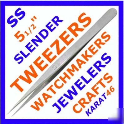 Tweezers ss boley type jewelry crafts slim and narrow