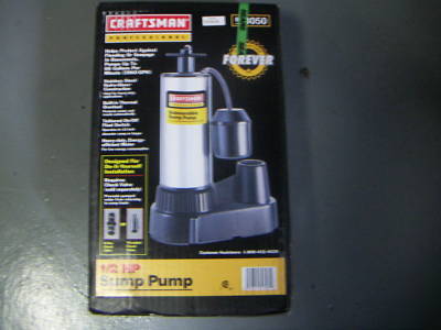 Craftsman pro 1/2HP sump pump guaranteed forever