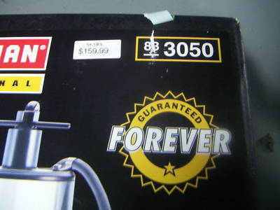 Craftsman pro 1/2HP sump pump guaranteed forever