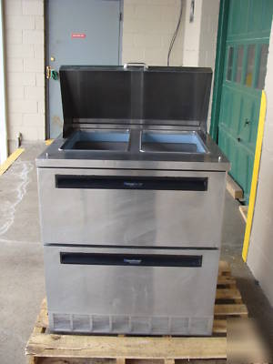 Delfield 2 drawer refrigerated s- steel prep table