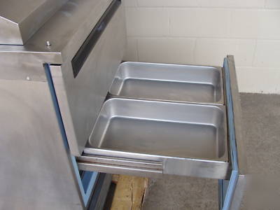 Delfield 2 drawer refrigerated s- steel prep table