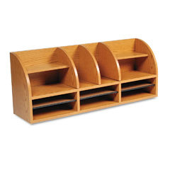 Safco 12COMPARTMENT radius front desktop organizer