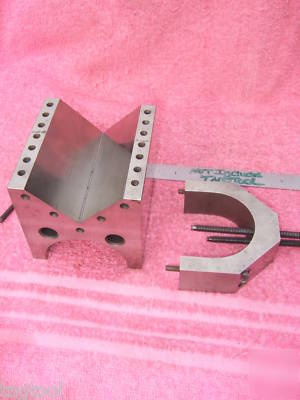 V-block grind cube toolmaker machinist vintage tapped 