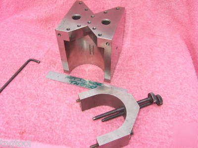 V-block grind cube toolmaker machinist vintage tapped 