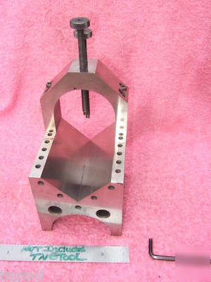 V-block grind cube toolmaker machinist vintage tapped 