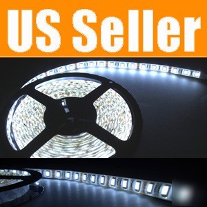 Waterproof 5 meter flexible white 300 led leds cuttable