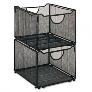 Rolodex foldable filing crate 45309 rolled mesh steel