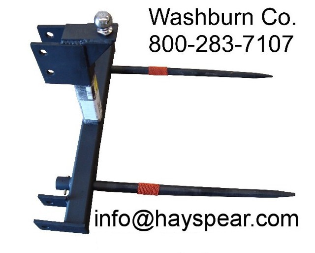 2 spear hay bale carrier categy 2 & 3N quick hitch ball