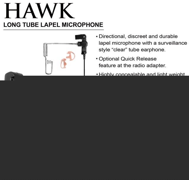Earphone connection hawk tactical earpiece for motorola
