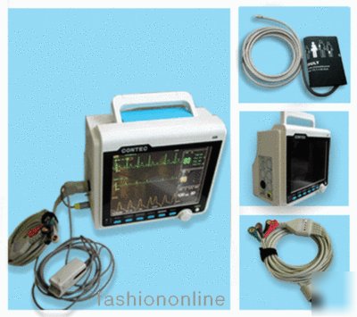 New paremeter patient monitor ecg,nibp,SPO2,temp,resp 