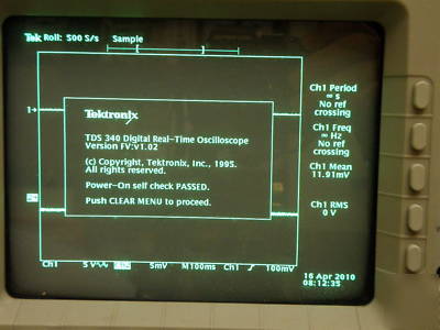 Tektronix digital 100 mhz 2 ch oscilloscope tds 340