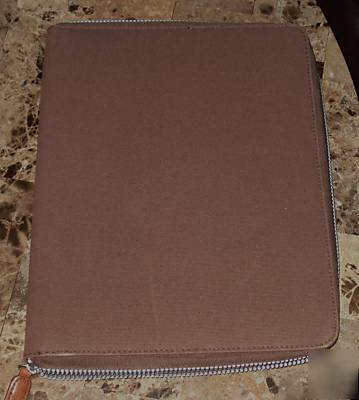  cross chocolate business canvas zippered padfolio $38