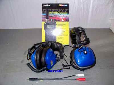  nascar racing race scanner & 2 headsets uniden BC72XLT
