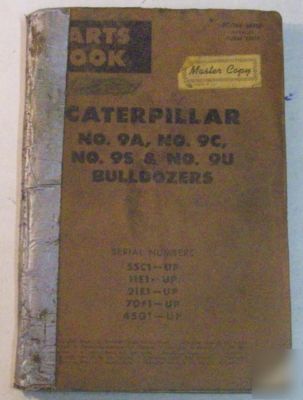 Caterpillar 1965 bulldozer parts book