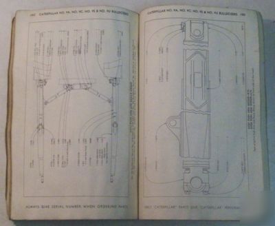 Caterpillar 1965 bulldozer parts book