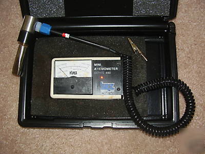 Kurz mini anemometer, series 490, with probe and case
