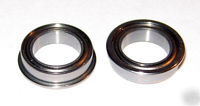 (10) F6700-zz flanged bearings, 6700, 10 x 15 mm,abec-3