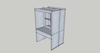 4FT bench spray paint booth