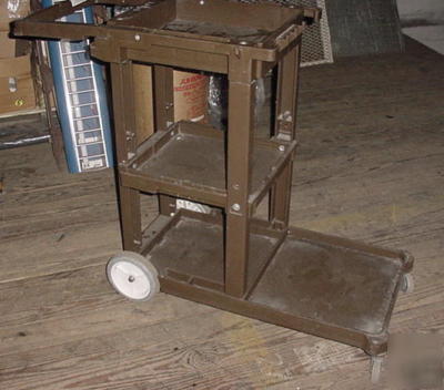 Commercial cleaning supplies cart