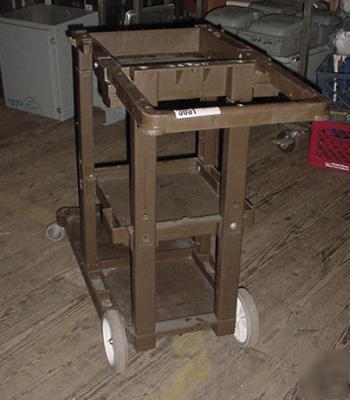 Commercial cleaning supplies cart