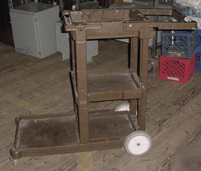 Commercial cleaning supplies cart