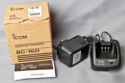 Nib icom bc-160 rapid charger for li-ion + bc-145 psu b 