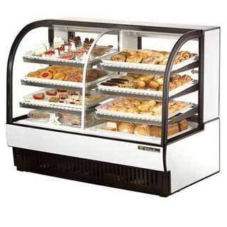 True tcgdz-59 display case, curved glass, bakery, dual 