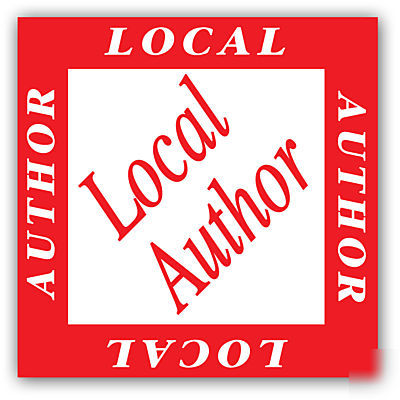 Local author stickers removable book labels