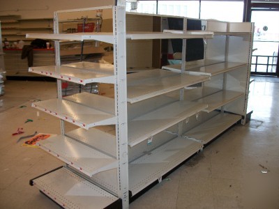 Lozier gondola shelving mirror display ends 8' complete