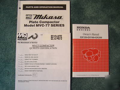 Compactor/ tamper /vibrating plate(mikasa)verygood cond