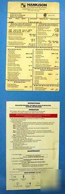 Hankison compressed air dryer - model PR2000