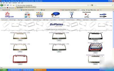 Profitable goplates.com pesonalized auto frames company