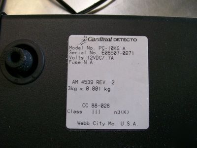 Cardinal detecto kilogram scale pc-10KG a