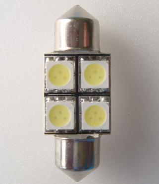 New white 32MM high power 4 smd festoon dome bulb 