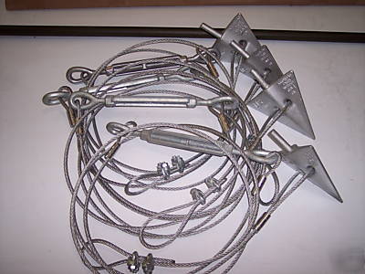 Radio antenna tower anchor kit - high wind