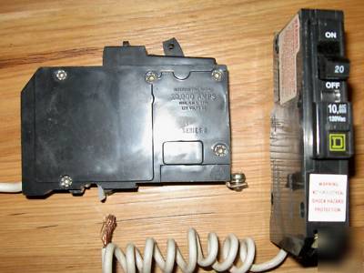Square d qob 20A 20 amp single pole gfep gfi breaker x