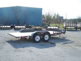 2010 rivercraft 16' flatbed with loading ramps
