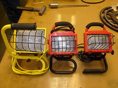 500W and 250W halogen shop lamp set