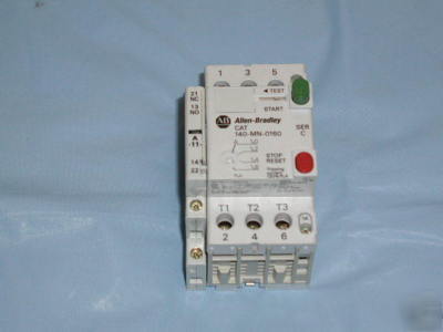 Allen-bradley motor starter 140-mn-0160 w/ aux. contact