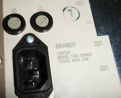 Brandt 1200 series coin sorter counter 