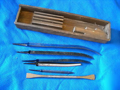 Mound metal scraping tools wwi machinists barnacles 