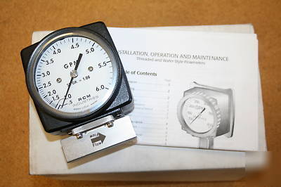New rcm liquid flow meter - horizontal flow - 6.0 gpm - 