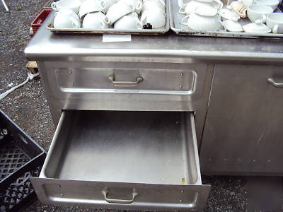 Vintage bakers pizza prep table stainless