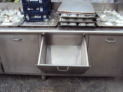 Vintage bakers pizza prep table stainless