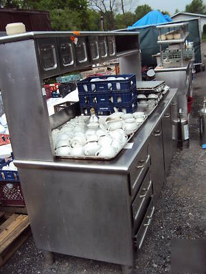 Vintage bakers pizza prep table stainless