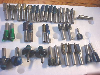 Lot of 35 industrial router bits whiteside amana & more