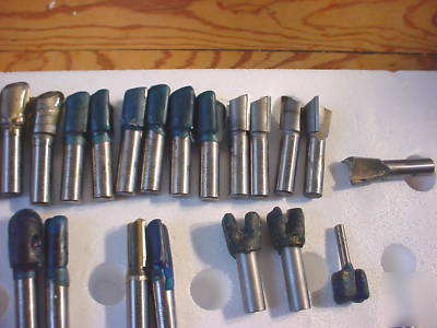 Lot of 35 industrial router bits whiteside amana & more