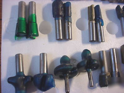 Lot of 35 industrial router bits whiteside amana & more