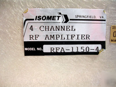New isomet 4 channel rf amplifier rfa-1150-4 